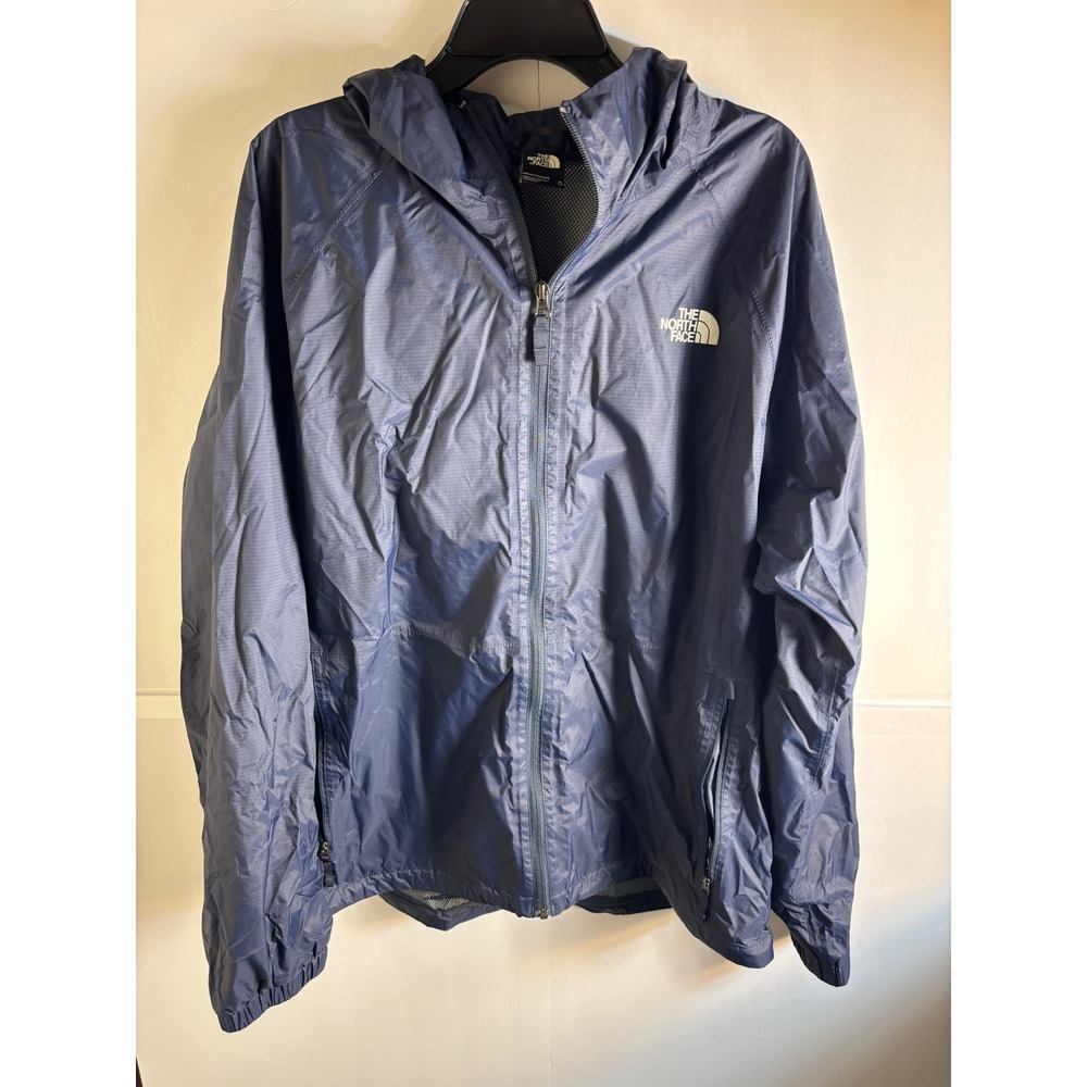The North Face Mens Navy Blue Hooded Windbreaker Jacket NF0A4P8L Size XL